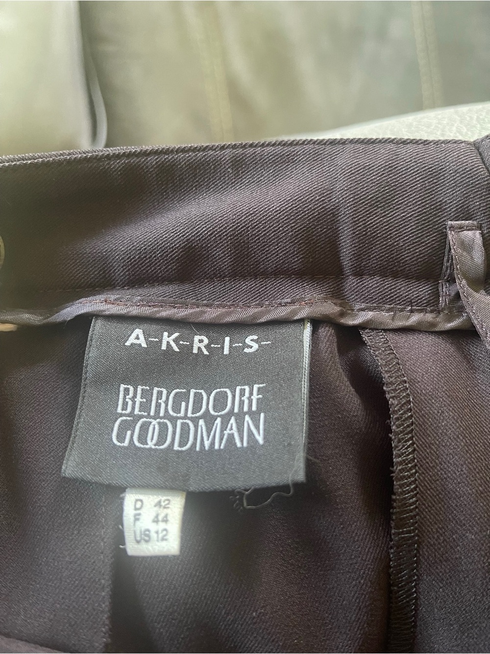 Akris Bergdorf Goodman Black Tailored Wide Leg Trousers Pants US 12